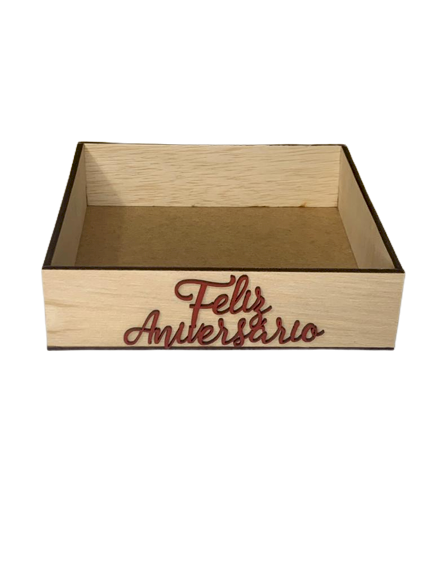 BANDEJA 20X20X5CM C/FRASE APLICADA CRUA 555396