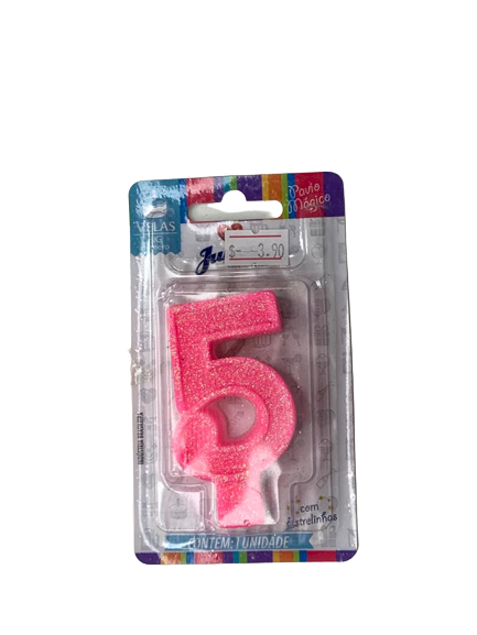 VELA ANIVERS BIG NUMERO N.5 ROSA 107417