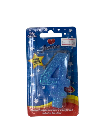 VELA ANIVERS BIG NUMERO N.4 AZUL 107301