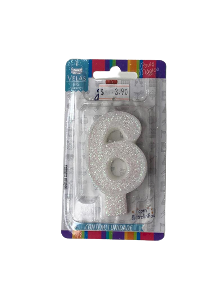 VELA ANIVERS BIG NUMERO N.6 BRANCA 107523