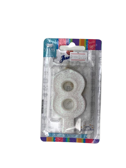 VELA ANIVERS BIG NUMERO N.8 BRANCA 107547