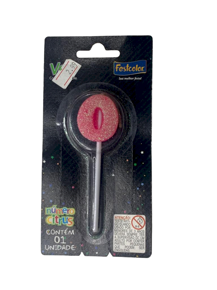 VELA NUMERO CITRUS ROSA N0 101478