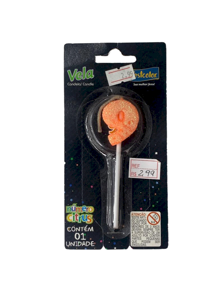 VELA NUMERO CITRUS LARANJA N9 101467