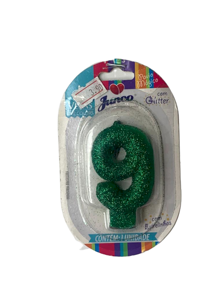 VELA ANIV LIVE COLORS C/GLITTER N.9 VERDE 158914