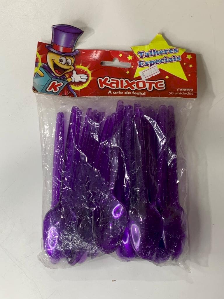 COLHER REFEIÇAO CRISTAL ROXO C/GLITER 412403