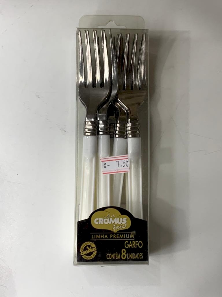 LINHA PREMIUM GARFO PRATA E BRANCO 112041 245037