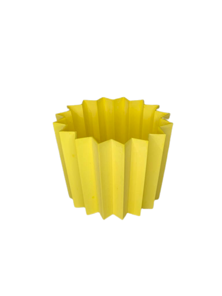 CACHEPOT PP PLISSADO POTE 11 AMARELO 27593