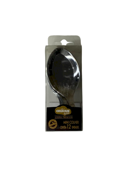 LINHA PREMIUM MINI COLHER PRATA 112036 C/12 243897