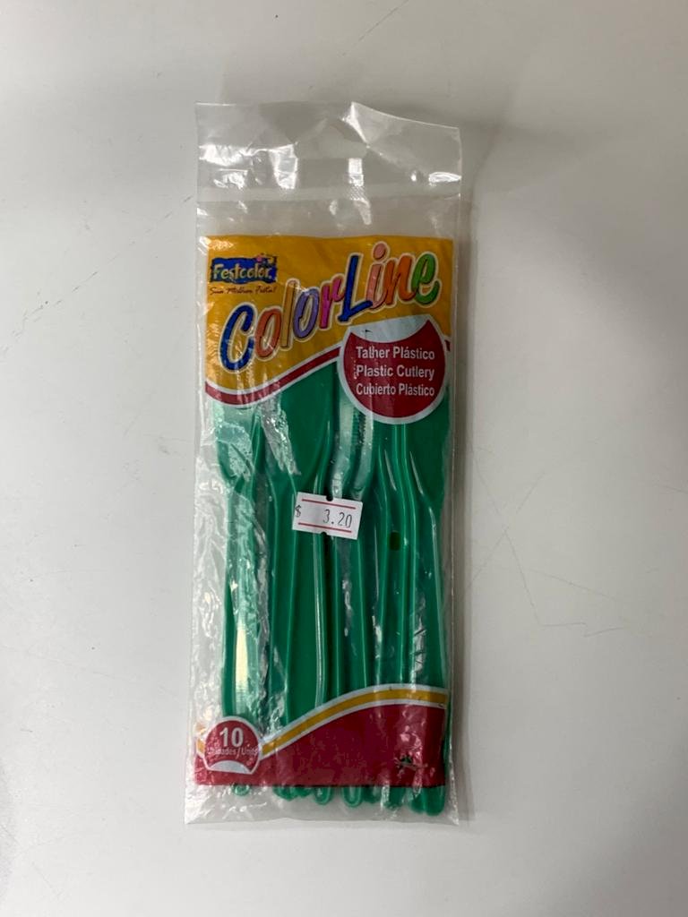 FACA COLOR VERDE 101654 C/10 505239