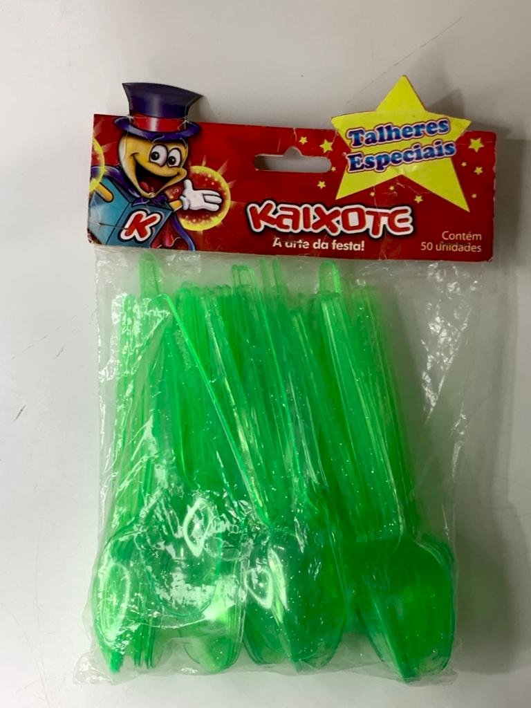 COLHER REFEIÇAO VERDE FLUOR C/GLITER 904/411 411208
