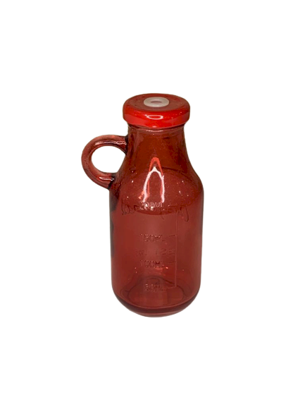 GARRAFINHA DE VIDRO C/ALCA POP VERM 300ML 14,5X5CM 2424 650706