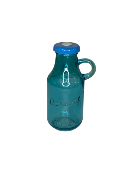 GARRAFINHA DE VIDRO C/ALCA POP AZ 300ML 14,5X5CM 2423 424239
