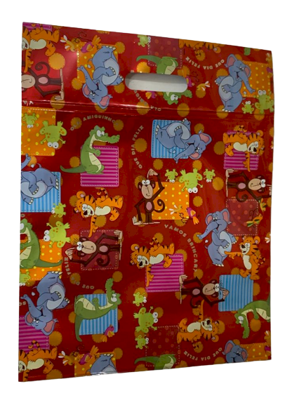 SACOLA LAMINADA C/ZIPER FESTA FLOREST 32X40+5 SANF 270860