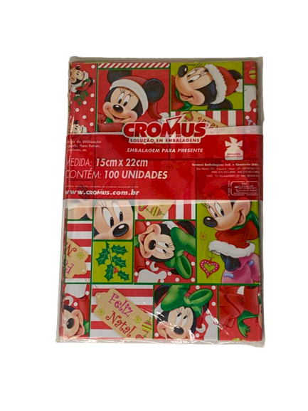 SACO LIC. 15X22CM NATAL DA MINNIE - 803771 249493 - NATAL