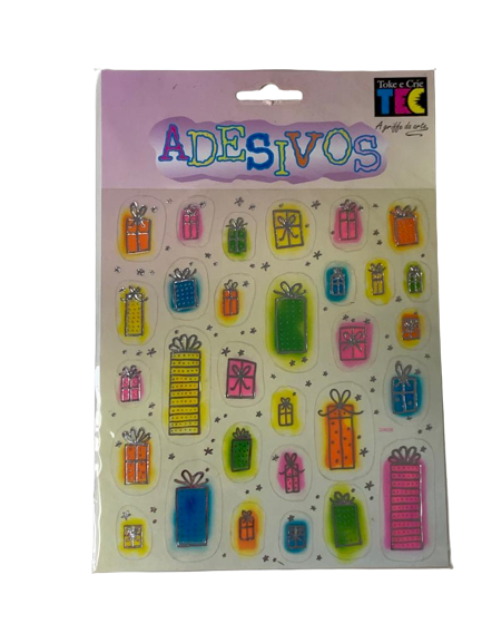 ADESIVO ARTESANAL PRESENTES C.PRATA AD067