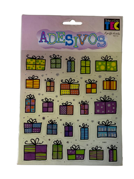 ADESIVO ARTESANAL PRESENTES C.PRETO AD068