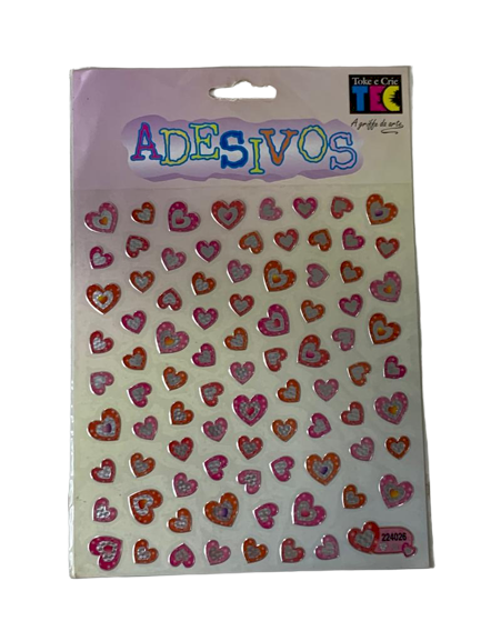 ADESIVO ARTESANAL CORACOES CON.PRATA AD057