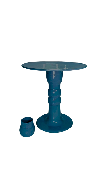BOLEIRA COLONIAL LISA 22CM AZUL PETROLEO BCLP020 303063