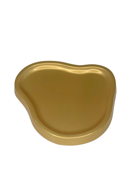BANDEJA ORGANICA MODELO 2 12X15CM DOURADA 127540
