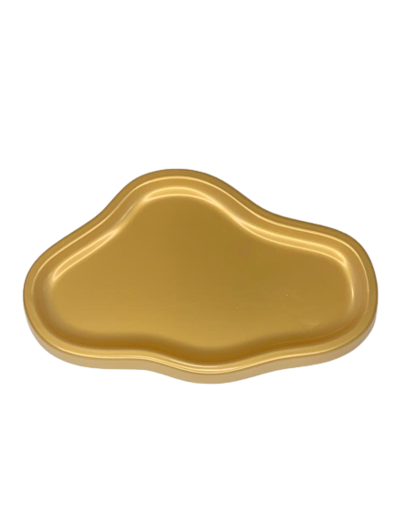BANDEJA ORGANICA MODELO 1 12X19CM DOURADA 127373