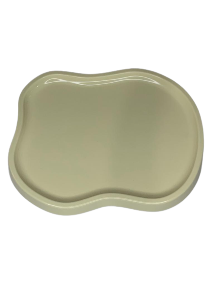 BANDEJA ORGANICA MODELO 3 21CM AMARELA CANDY 127632