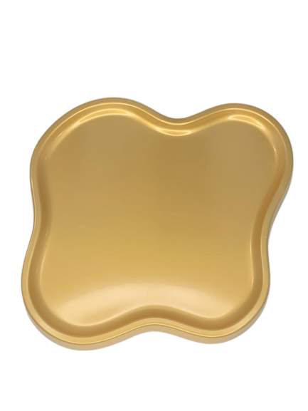 BANDEJA ORGANICA MODELO 4  23X26CM DOURADA 127885