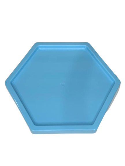 BANDEJA SEXTAVADA 24X20CM AZUL BB 109652