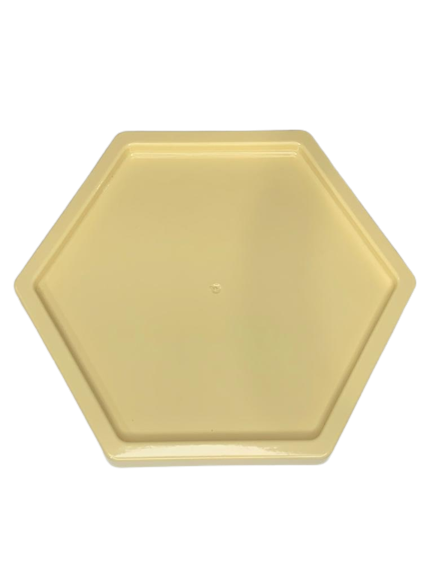 BANDEJA SEXTAVADA 24X20CM AMARELO BB 109645