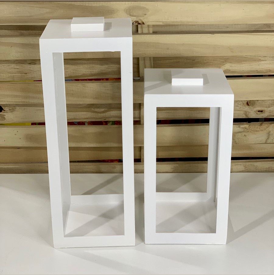 KIT LANTERNEIRO BRANC 30X15X15CM/40X15X15CM MDF 590762