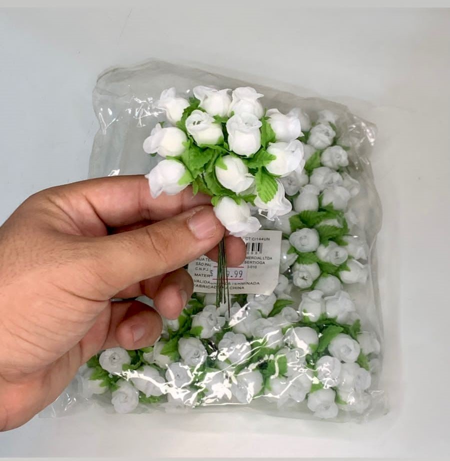 MINI FLORES PCT C/144 PCS BRANCA 53037 231695