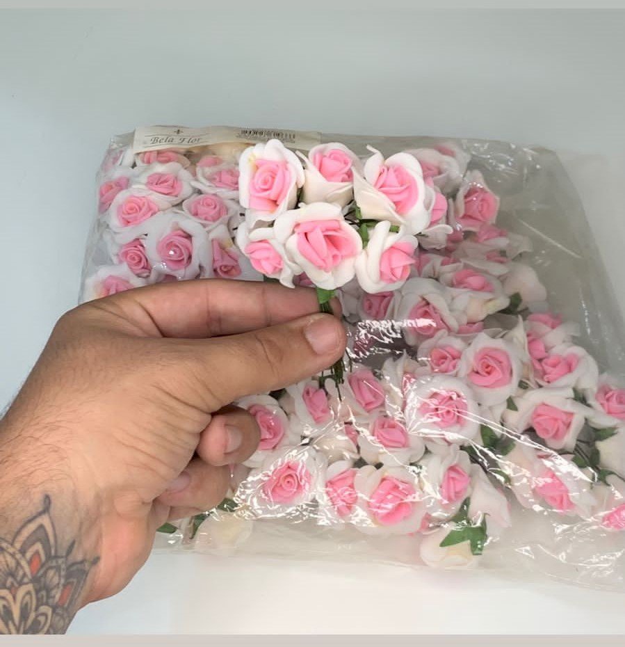BQ MINI ROSA X12 EVA C144 ROSINHAS 619666