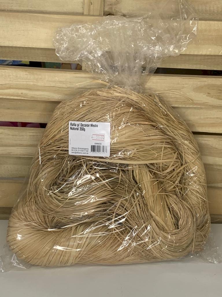 RAFIA P/DECORAR MEDIO NATURAL 350G 16713
