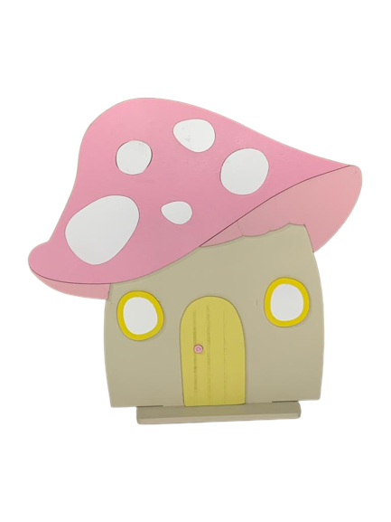 CASA COGUMELO ROSA 30X26CM 586888