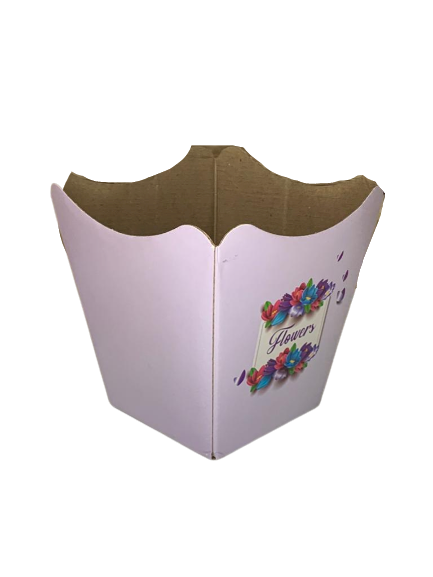 CACHEPOT PAPER POTE 15 DECORADO FLOWERS LILAS 384415