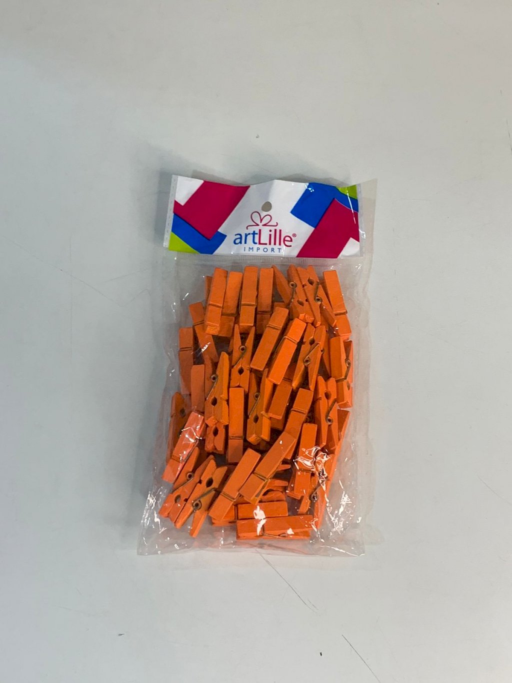 MINI PREGADOR 3,5CM C/50 LARANJA 514713