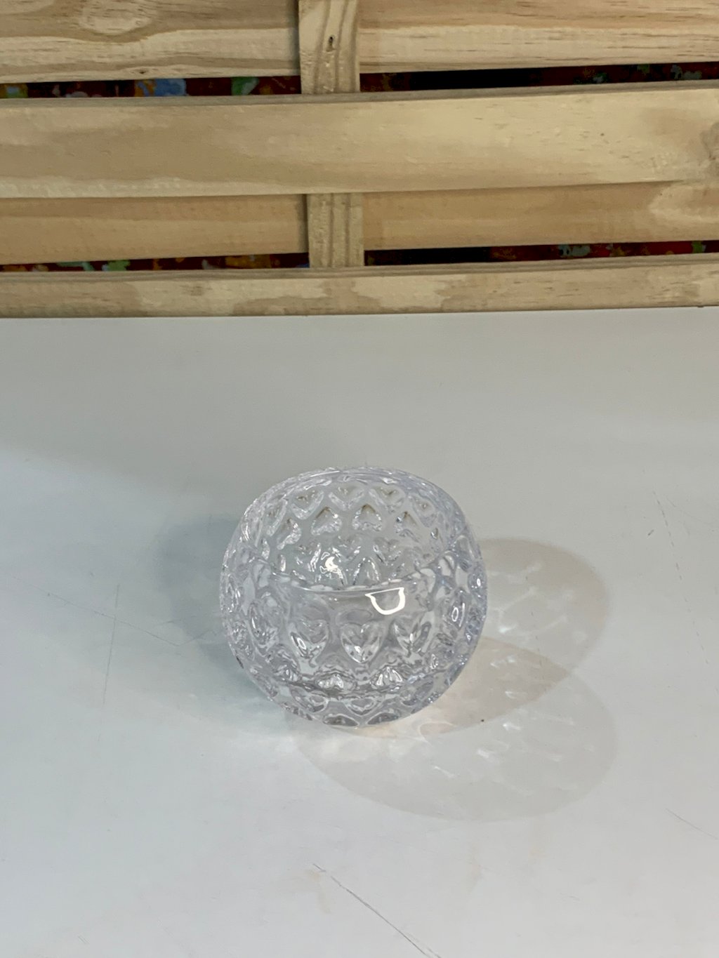 PORTA VELA DE CRISTAL CORACAO 9,5X7,5CM 019965