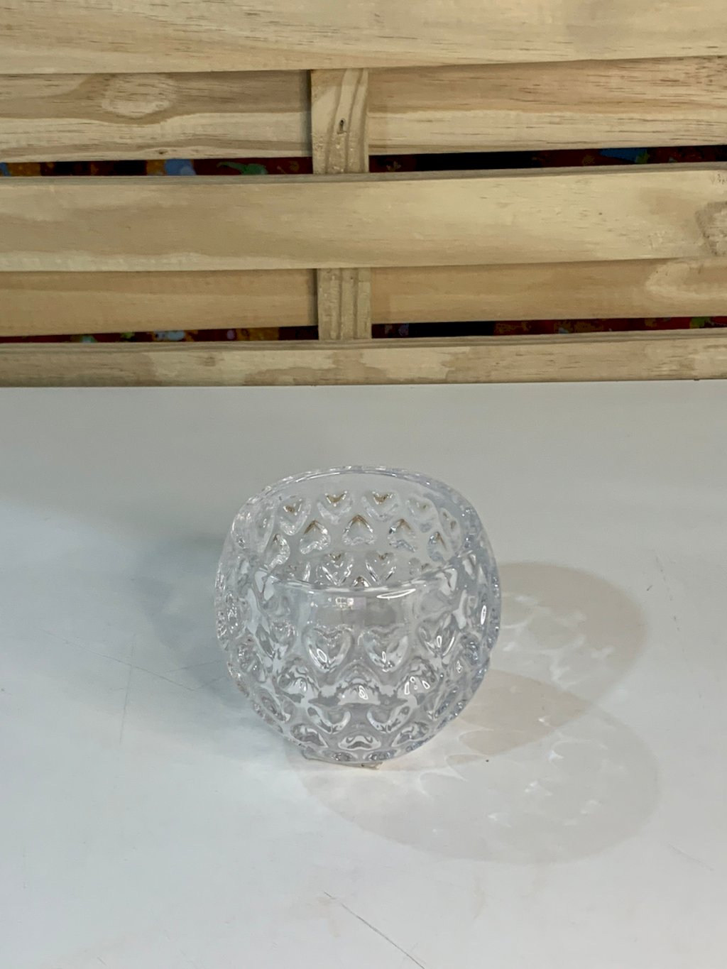 PORTA VELA DE CRISTAL CORACAO 11X9CM 019972
