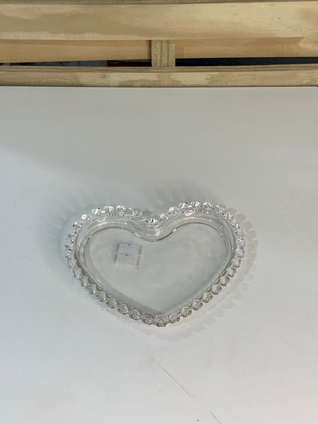 PRATO SOBREMESA CRISTAL DE CHUMBO CORACAO 18X15,5X2CM 017435