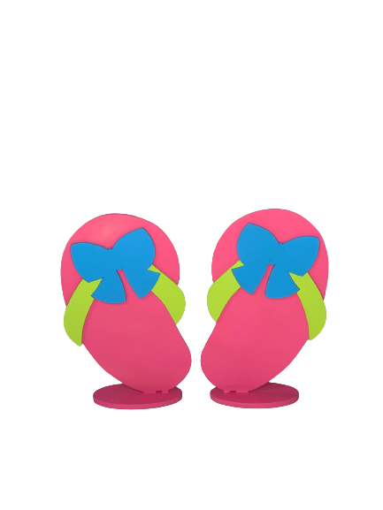 PAR DE CHINELO ROSA 20CM MDF 597235