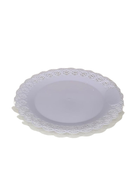 BANDEJA RENDADA REDONDA 21CM BRANCO 507263