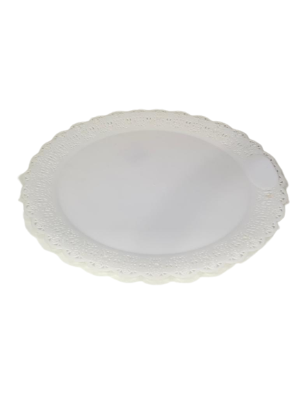 BANDEJA RENDADA REDONDA 27CM BRANCO 506334