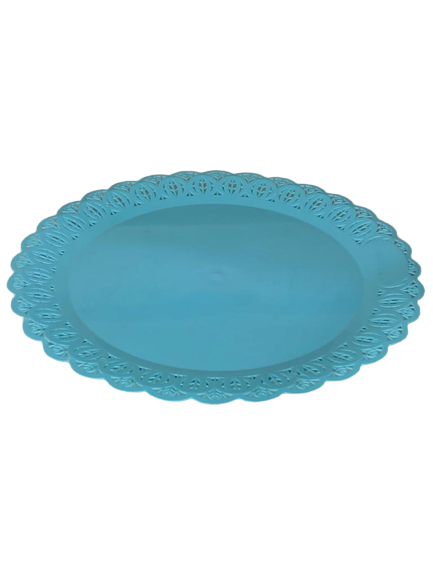 BANDEJA RENDADA REDONDA 30CM AZUL CLARO 503548