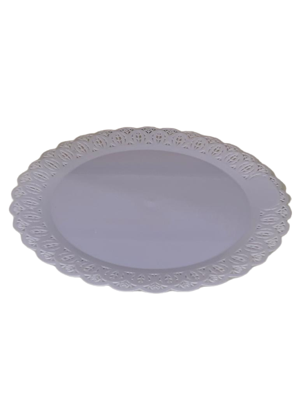 BANDEJA RENDADA REDONDA 30CM BRANCO 507300