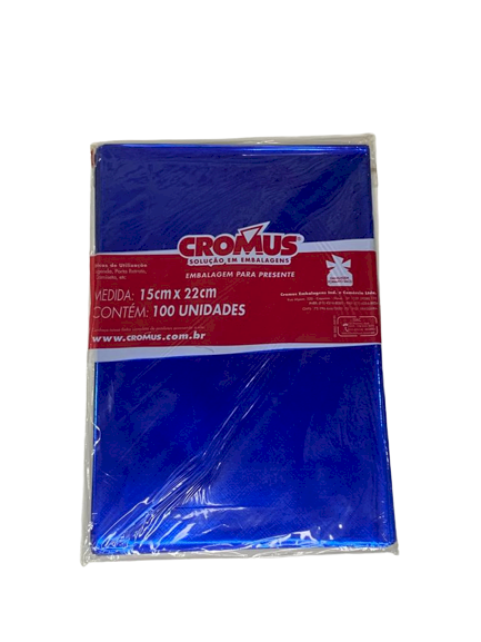 SACO TEXTURIZADO 15X22 LINHO AZUL INTENSO C/100 101106 65313