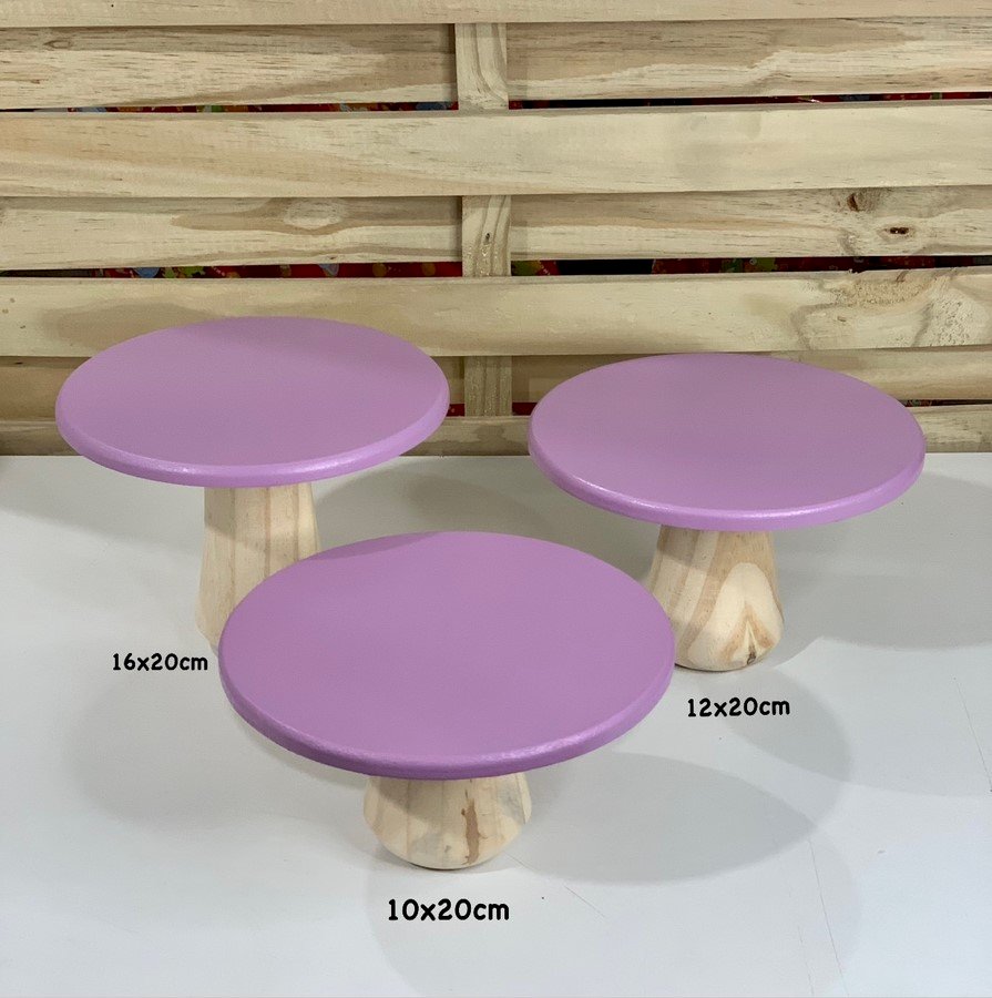 TRIO DE BOLEIRA COGUMELO ROXO 722090