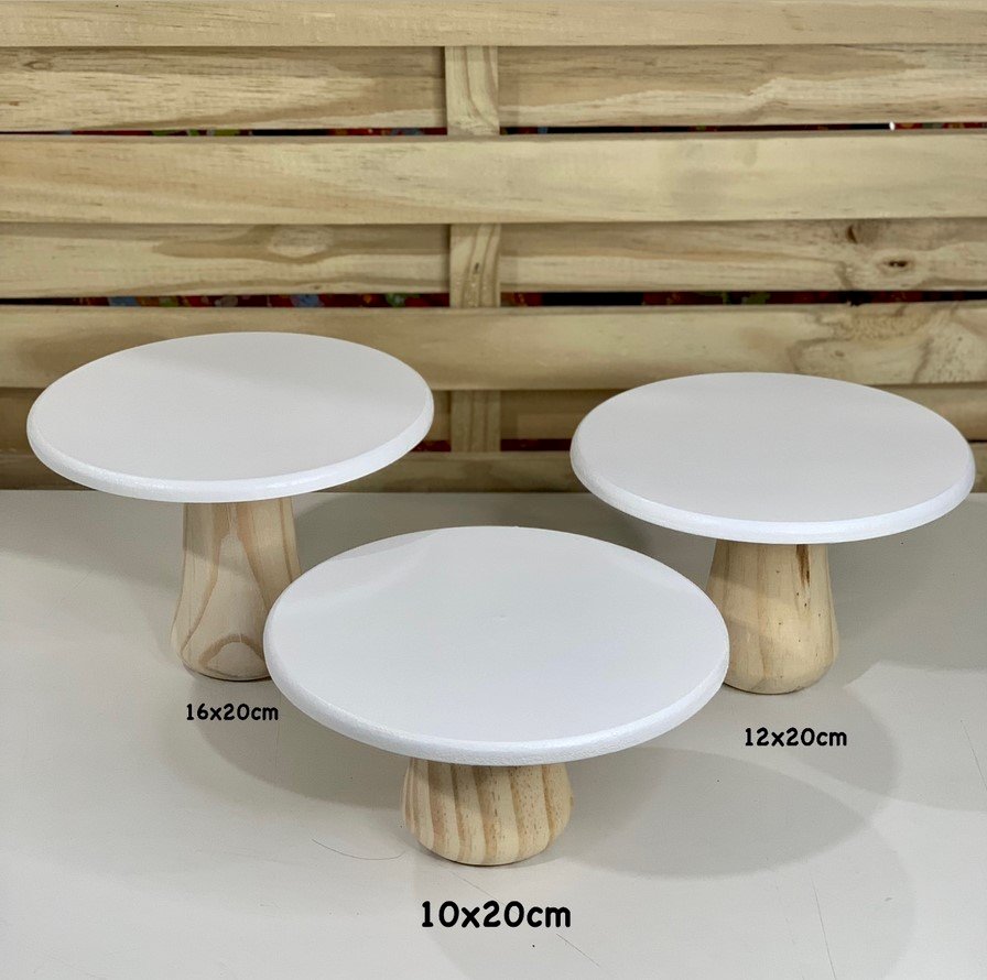 TRIO DE BOLEIRA COGUMELO BRANCO 722090