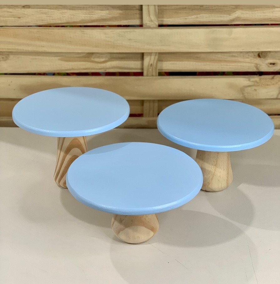TRIO DE BOLEIRA COGUMELO AZUL BB 722090