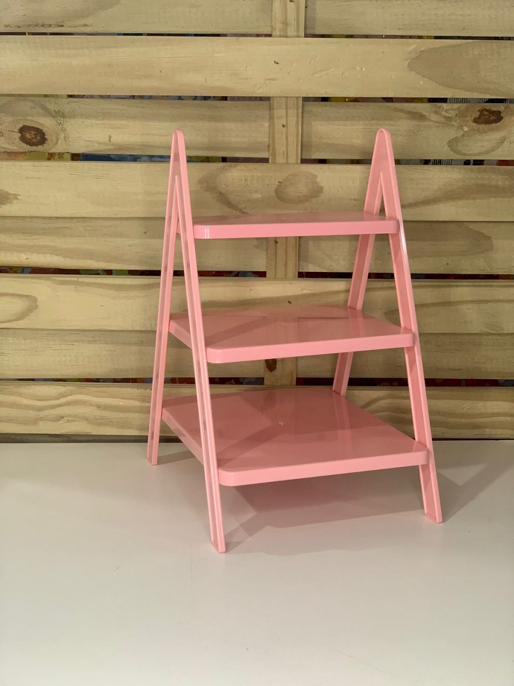 ESCADA PORTA DOCES ROSA BB 21,5X17X29,7CM 108204
