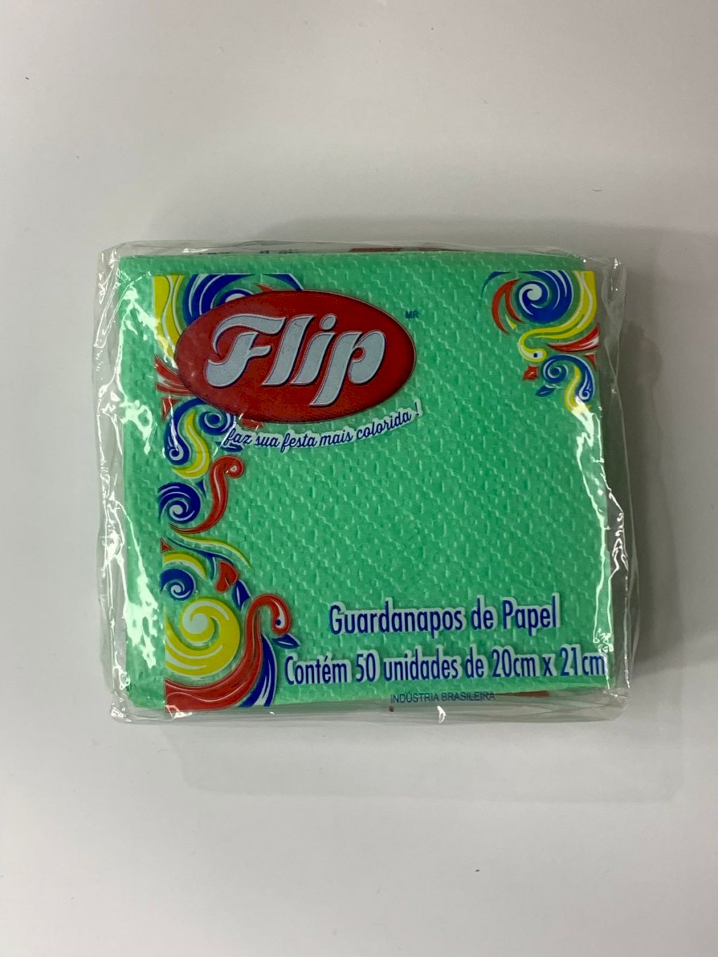 GUARDANAPO DE PAPEL VERDE CLARO 20CMX21CM C/50 725328