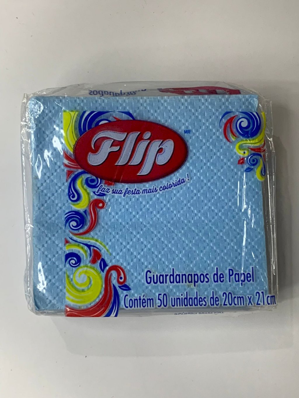 GUARDANAPO DE PAPEL AZUL CLARO 20CMX21CM C/50 725229